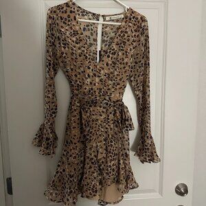 The Impeccable Pig Cheetah Print Wrap Dress